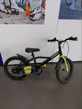 Bicicleta niños 16 pulgadas Btwin 500 Dark Hero negra 4,5 -