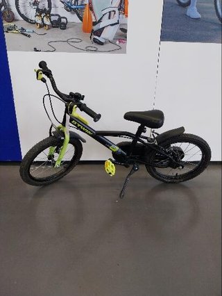 Bicicleta niños 16 pulgadas Btwin 500 Dark Hero negra 4,5 -