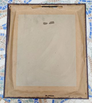 Cuadro carboncillo Acantilado y velero Ana Juari