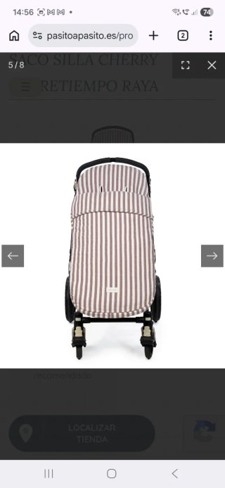 Saco silla Pasito a Pasito cherry rayas
