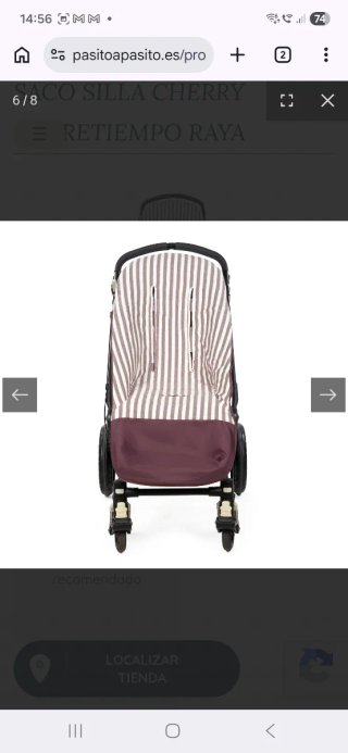 Saco silla Pasito a Pasito cherry rayas