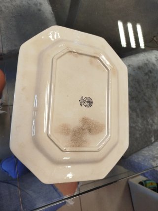 La Cartuja Cesta Flores Plato Porcelana
