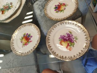 La Cartuja Cesta Flores Plato Porcelana