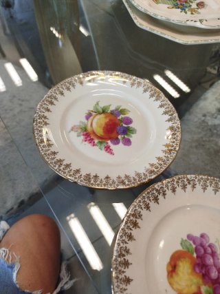 La Cartuja Cesta Flores Plato Porcelana