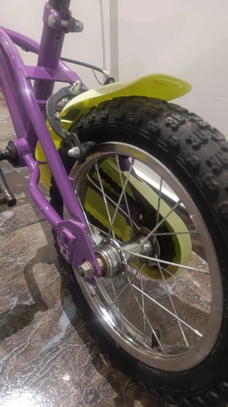 Bicicleta Morada Niña 14 pulgadas.