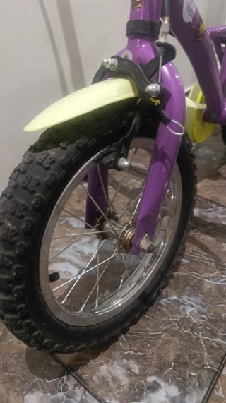 Bicicleta Morada Niña 14 pulgadas.