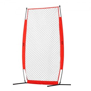 Pantalla de béisbol para jaula de bateo, pantalla de seguridad de béisbol y softbol de 7x4 pies, pantalla de bateo portátil con bolsa de transporte y estacas para el suelo, red de lanzamiento de b...