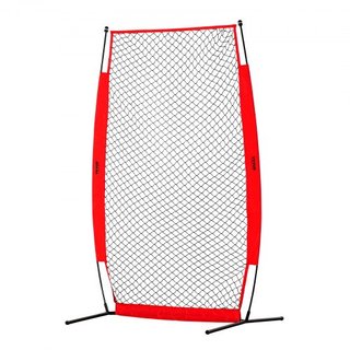 Pantalla de béisbol para jaula de bateo, pantalla de seguridad de béisbol y softbol de 7x4 pies, pantalla de bateo portátil con bolsa de transporte y estacas para el suelo, red de lanzamiento de b...