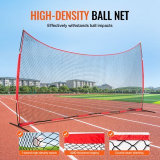 Red de Respaldo Barricada, 20x10 pies Red de Barrera para Deportes de Pelota, Equipo de Práctica Portátil con Bolsa de Transporte, Pantalla de Protección para Entrenamiento de Béisbol, Softbol, La...