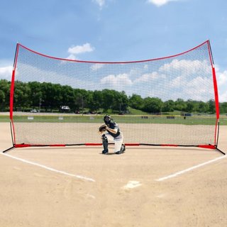 Red de Respaldo Barricada, 20x10 pies Red de Barrera para Deportes de Pelota, Equipo de Práctica Portátil con Bolsa de Transporte, Pantalla de Protección para Entrenamiento de Béisbol, Softbol, La...