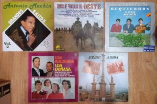 Discos de vinilo (grandes y pequeños)