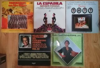 Discos de vinilo (grandes y pequeños)