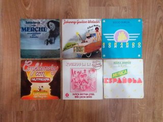 Discos de vinilo (grandes y pequeños)