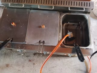 Freidora a gas industrial