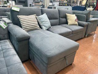 Sofá Cama Chaise Longue Gris