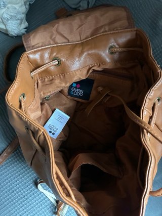 Bolso mochila Even&Odd cuero sintético flecos