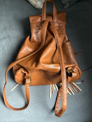 Bolso mochila Even&Odd cuero sintético flecos
