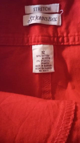 Falda-Pantalón Roja St. John's Bay Talla M