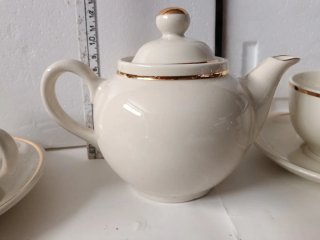 Servizio Tazze Porcellana Oro Bianco