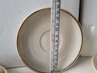 Servizio Tazze Porcellana Oro Bianco