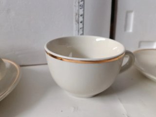 Servizio Tazze Porcellana Oro Bianco