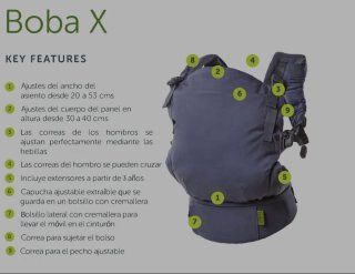 Mochila Evolutiva Portabebés Boba X Gris