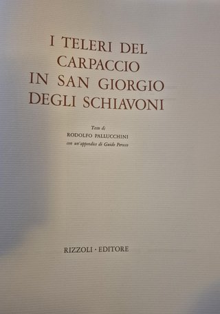 I teleri del Carpaccio in San Giorgio de Schiavoni