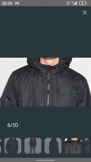 Parka Blend Hombre Talla L Negra