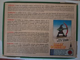 Caixa vintage Warhammer Fantasy Goblins completa