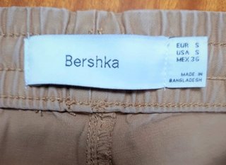 Pantalón Jogger Chino Beige Bershka Talla S