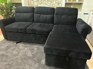 Sofá Cama Chaise Longue Negro