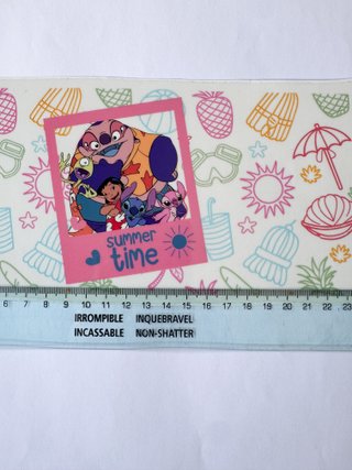 Pegatina UV DTF Stitch y amigos verano