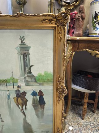 Pintura original Gregorio Mendoza Marco Barroco