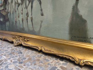 Pintura original Gregorio Mendoza Marco Barroco