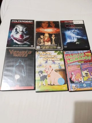 Lote 6 Películas DVD Terror y Animación