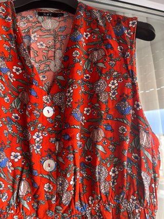 Vestido flores talla L