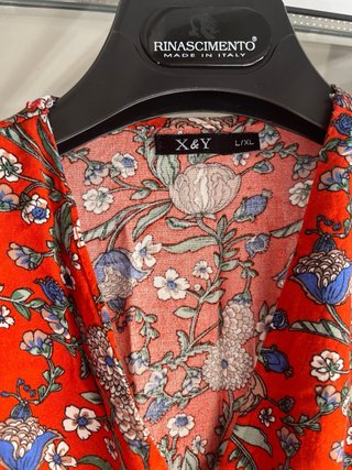 Vestido flores talla L