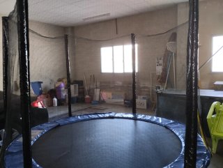Cama elástica con red de seguridad 2,40 m diámetro