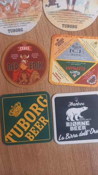 Set 15 Sottobicchieri Birra Cartone Danimarca