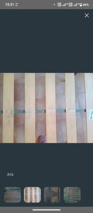 Somier metálico con lamas de madera