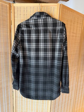 Camisa Topman cuadros gris y negro Talla M