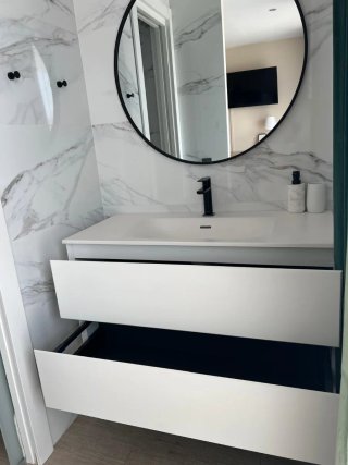 Lavabo con dos cajones