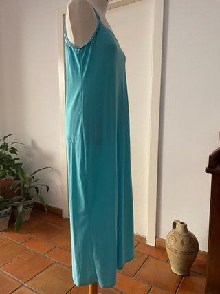 Vestido largo fiesta turquesa