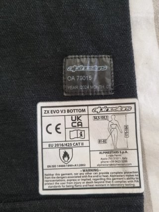 Pantalón ignífugo Alpinestars ZX Evo v3