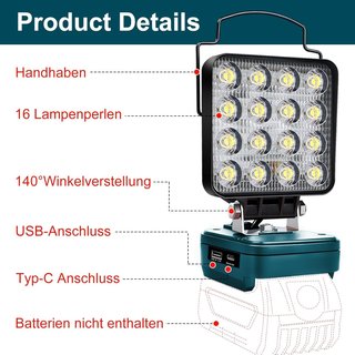 Lámpara LED Bosch 18V Batería