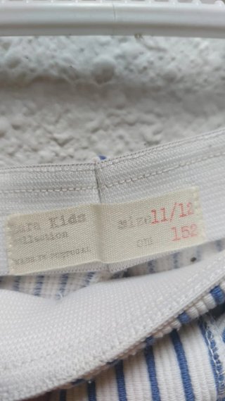 Pantalón corto rayas con lazo