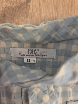 Conjunto bebé niño camisa cuadros y bombacho
