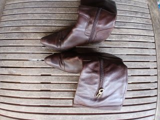 Botas de cuero marrones para mujer