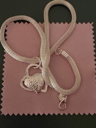 Collar Corazón Plata 925. 45cm