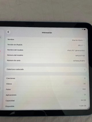 iPad 10 Generación Azul